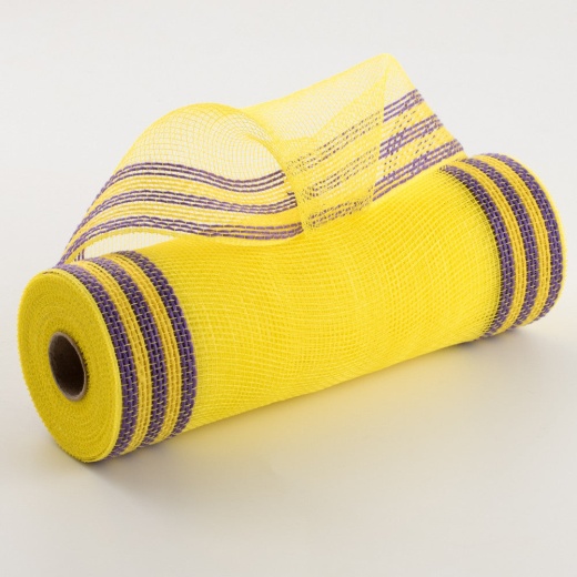 Border Stripe Mesh - Yellow/Purple