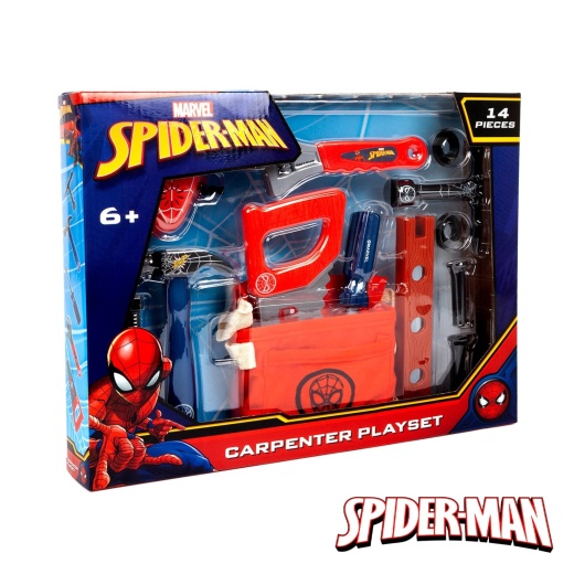 Spiderman 14 Piece Carpenter Playset - Tool Set
