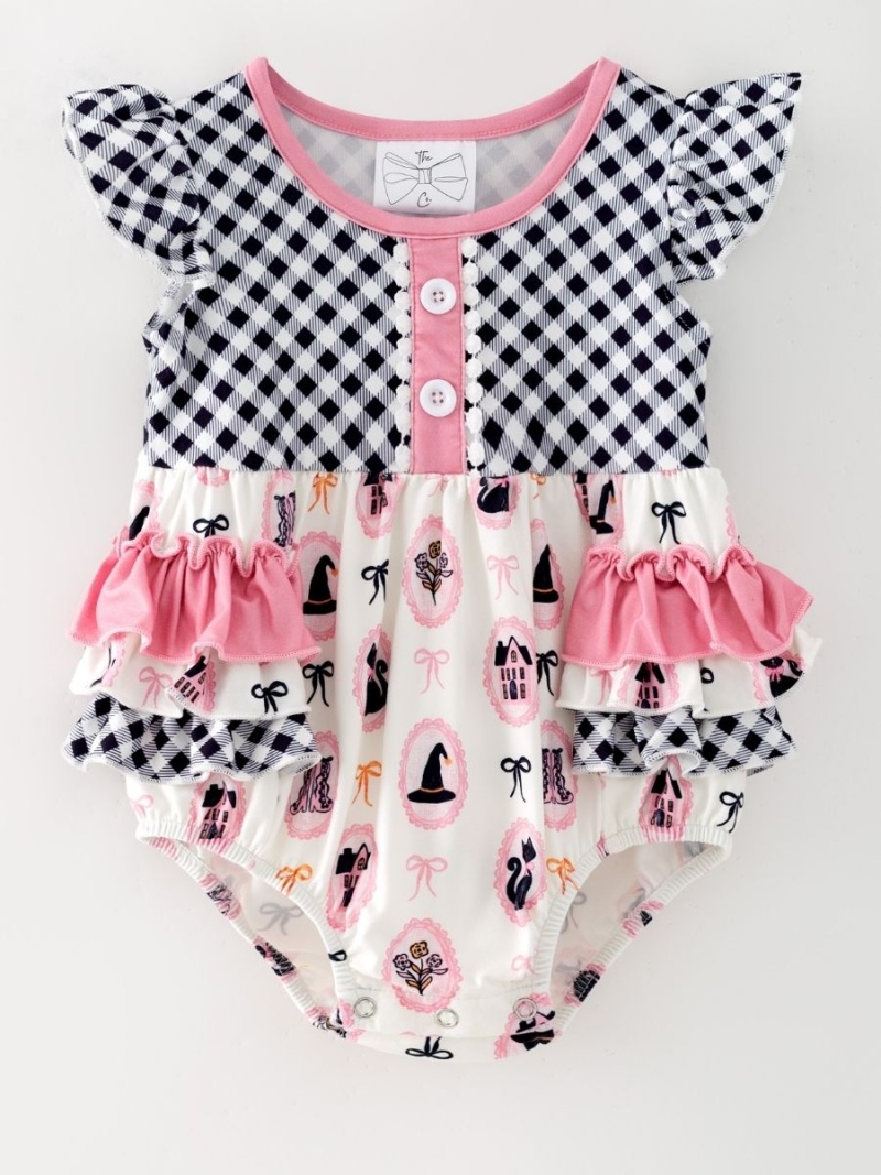 Pink Halloween Boo-Tique Bubble Infant Romper