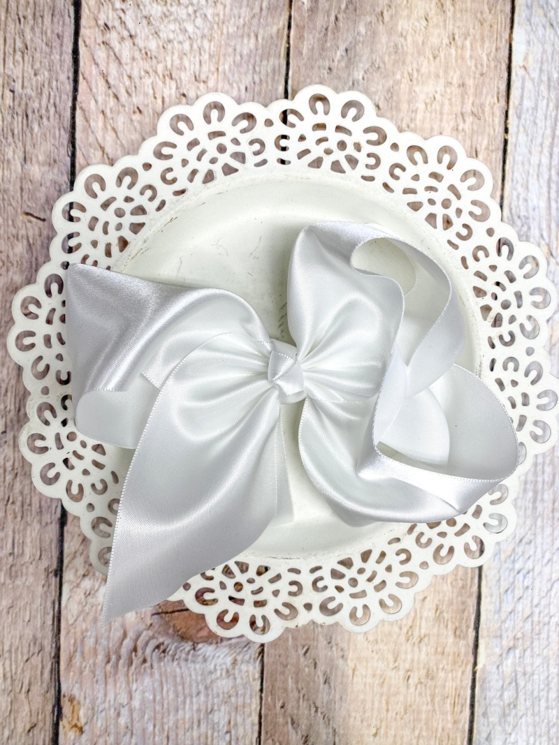 4.5" Classic Satin Hair Bows | Alligator Clips Or Headbands