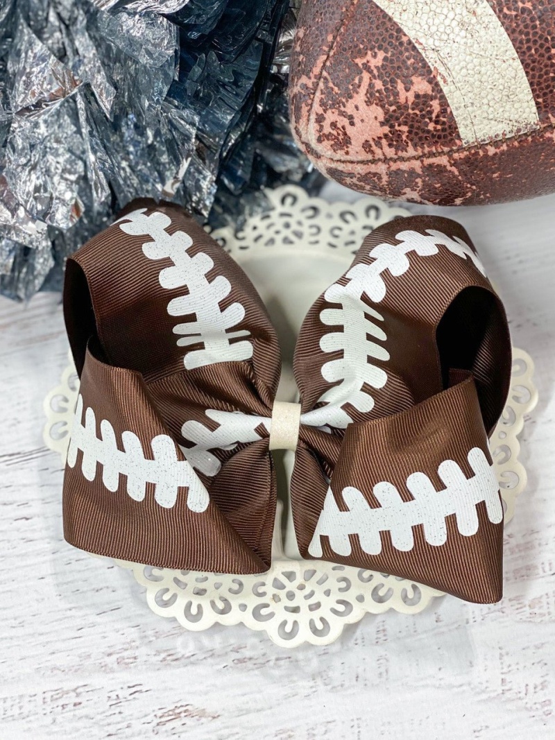 Football Texas Size Hair Bow