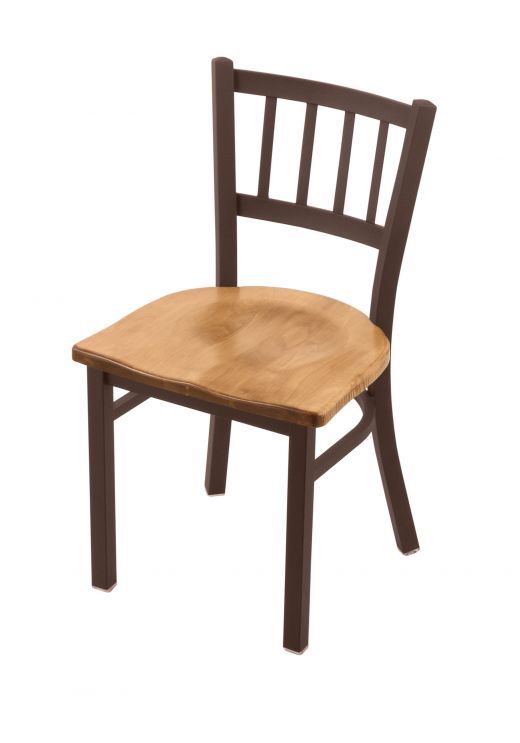 610 Contessa Chair - Bronze Finish, Medium Maple Seat