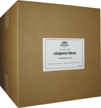 Dried Jalapeno Dices (8 Lbs)