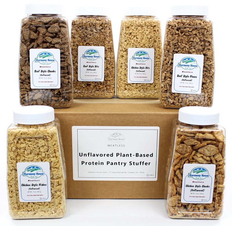 Unflavored Plant-Based Protein Pantry Stuffer (6 Varieties, Quart Size)