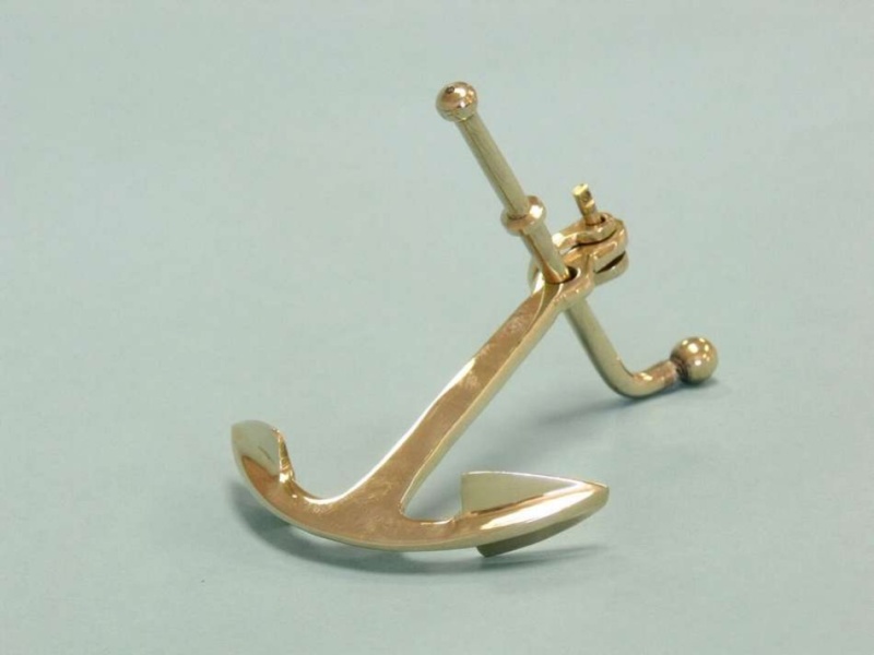 Brass Anchor Paperweight 5"
