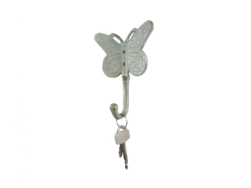 Antique Bronze Cast Iron Butterly Decorative Metal Wall Hook 5"