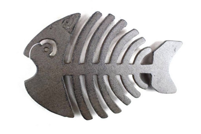 Cast Iron Fish Bone Trivet 11"
