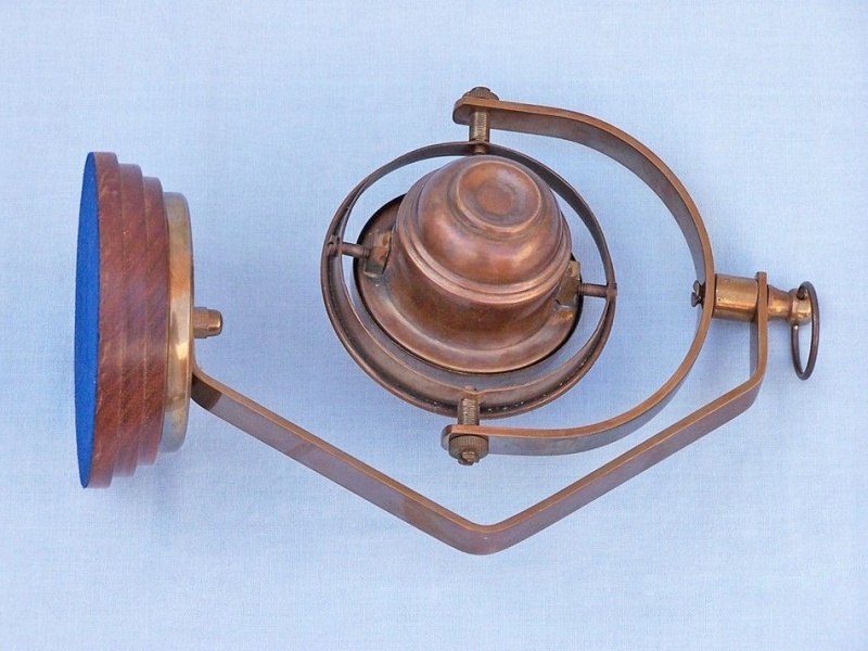 Antique Brass Hanging Compass 8"