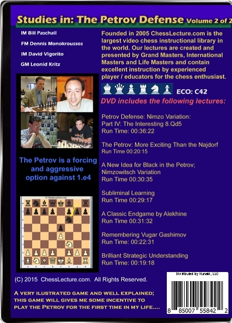 E-Dvd Studies In The Vienna Game - Chess Lecture - Volume 150