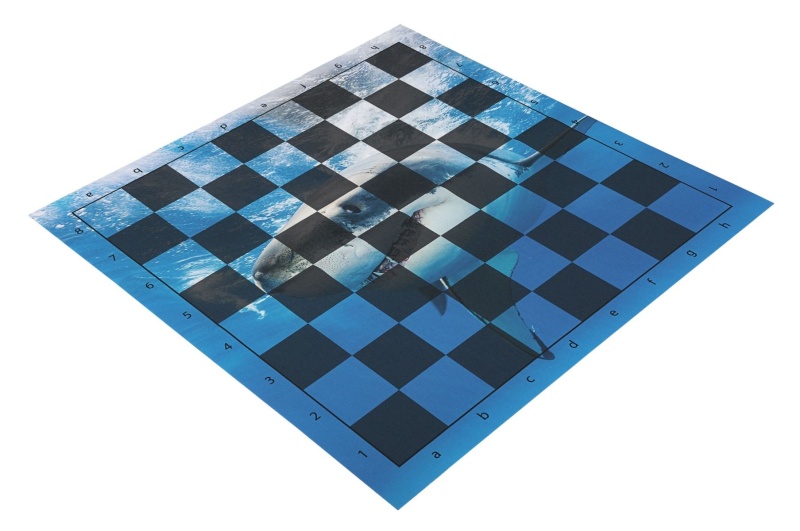 Shark - Full Color Thin Mousepad Chess Board