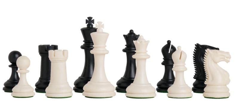 The Zurich Series Plastic Chess Pieces - 3.875" King
