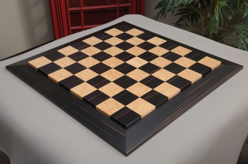 Macassar Ebony & Bird's Eye Maple Custom Contemporary Ii Chess Board