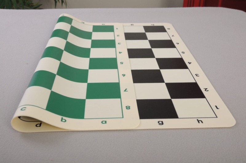 Double-Sided Regulation Silicone Tournament Chess Board - 2.25" Squares