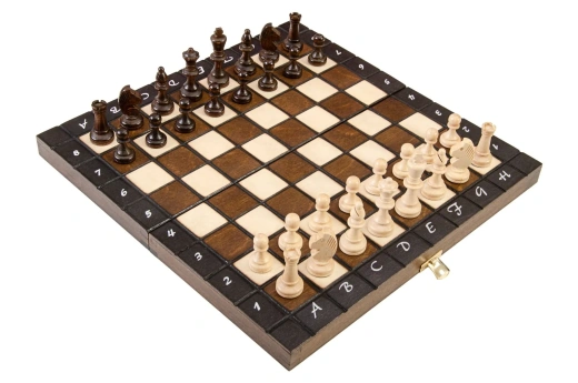 Large Brown Magnetic Chess Set