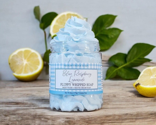 Blue Raspberry Lemonade Whipped Soap by Hickory Ridge Soap Co.