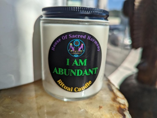 I Am Abundant Soy Wax Ritual Candle