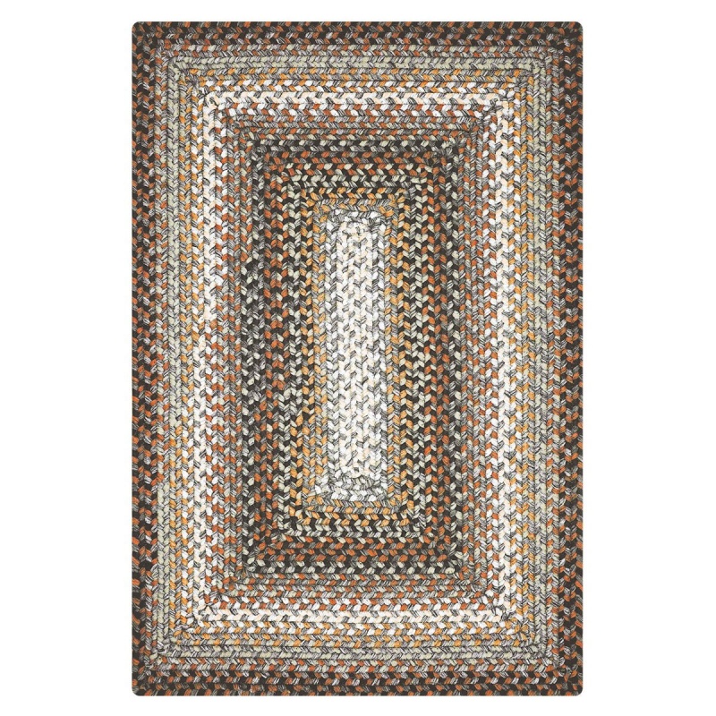 Midnight Moon Brown - Grey Ultra Durable Braided Rug Set