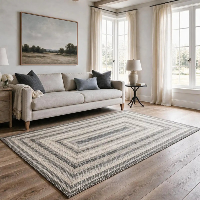 Birch Ivory Braided Jute Rugs For Country Decor