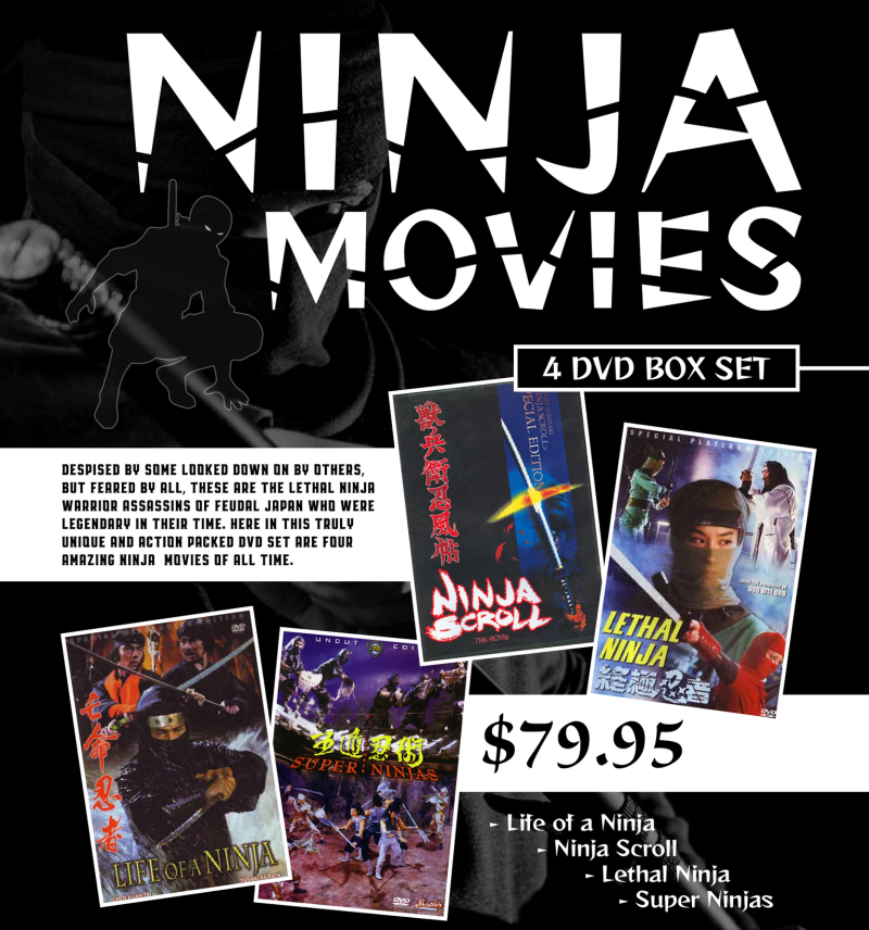 4 Dvd Set Classic Ninja Movies - Default Title