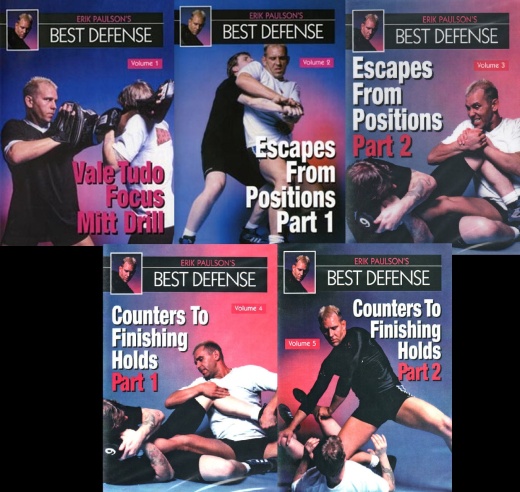 5 Dvd Set Erik Paulson Best Defense Shoot Wrestling Mma Bjj Judo Vale Tudo