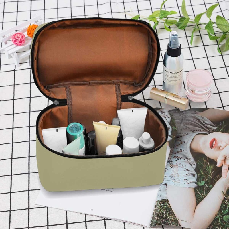 Cosmetic Bag, Sage Green Travel Case