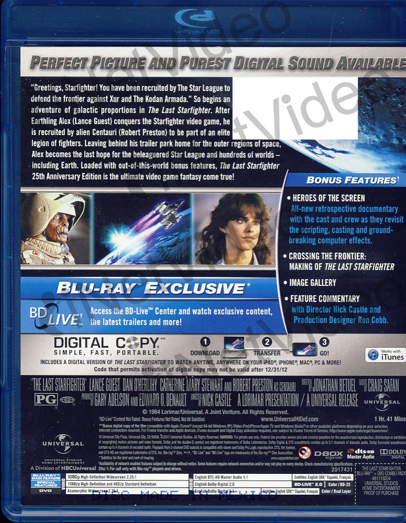 The Last Starfighter (Blu-Ray + Dvd + Digital Copy) (Blu-Ray)
