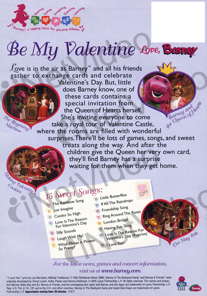 Barney - Be My Valentine, Love Barney