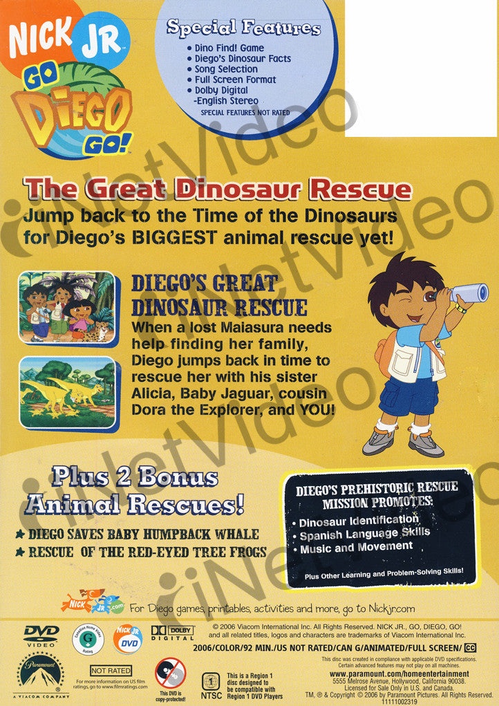 Go Diego Go! - The Great Dinosaur Rescue