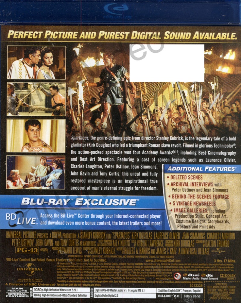 Spartacus (50Th Anniversary Edition) (Blu-Ray)