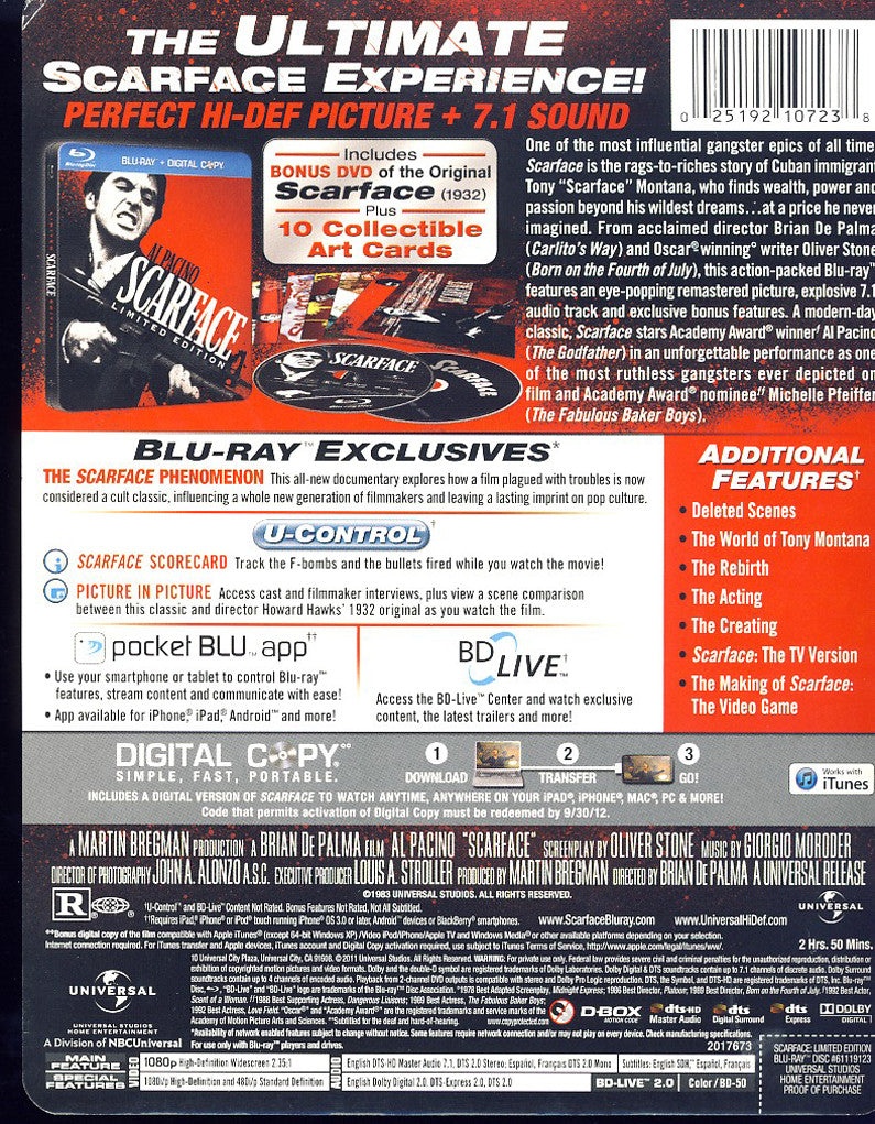 Scarface (Limited Edition Steelbook) (Blu-Ray + Digital Copy) (Blu-Ray)