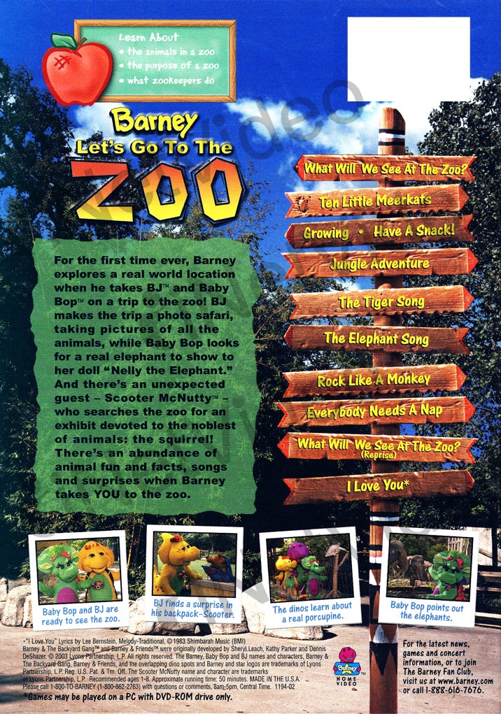 Barney - Let's Go To The Zoo