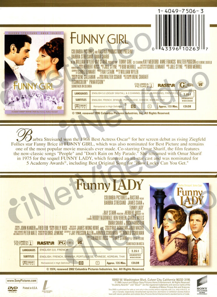 Barbra Streisand (Funny Girl / Funny Lady) (Double Feature)(Boxset)
