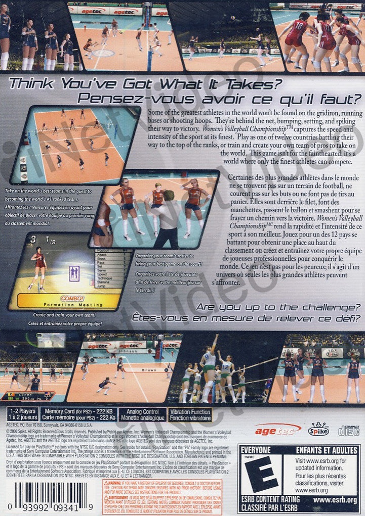 Womens Volleyball Championship (Limit 1 Copy Per Client) (Playstation2)