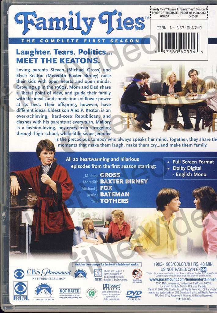 Family Ties - The Complete First Season (Keepcase)