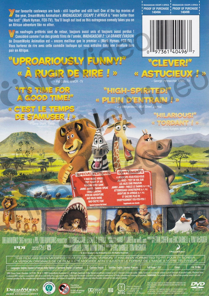 Madagascar - Escape 2 Africa (Full Screen) (Bilingual)