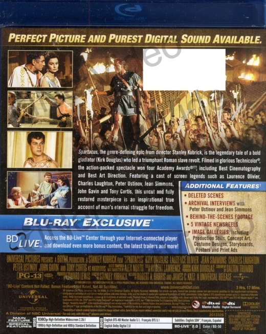 Spartacus 50th Anniversary Edition (Blu-ray)