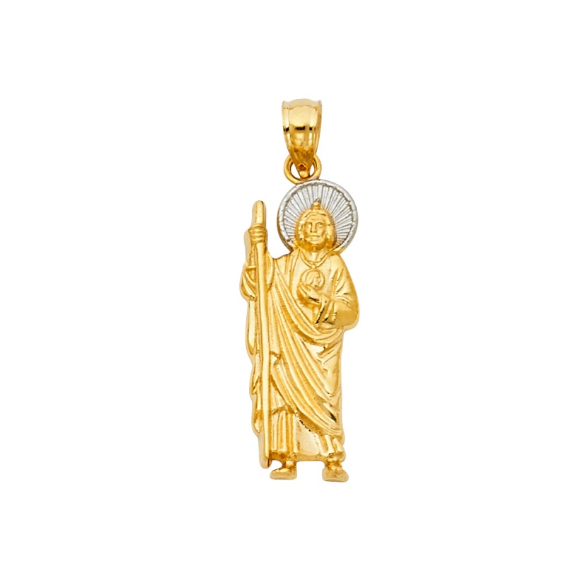 14K Gold Jesus Religious Charm Pendant