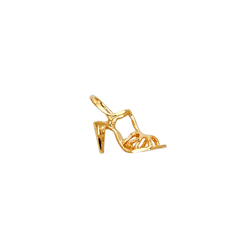 14K Gold Heels Charm Pendant