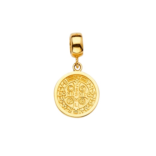 14K Gold San Benito Religious Pendant