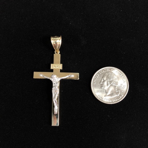 14K Gold Crucifix Cross Religious Pendant - Ioka Jewelry