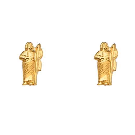 14K Gold San Judas Stud Earrings - Ioka