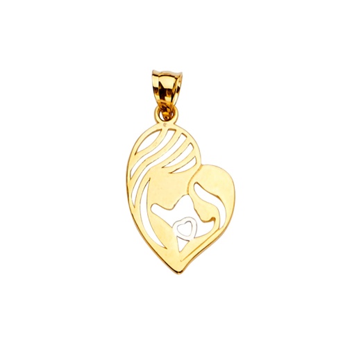 14K Gold Mom & Child Charm Pendant - Ioka Jewelry