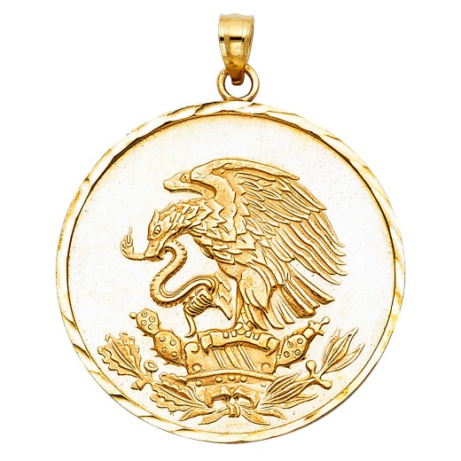 14K Gold Eagle Charm Pendant
