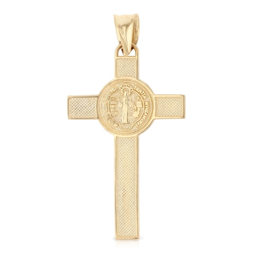 14K Gold Jesus Crucifix Cross Religious Pendant by Ioka