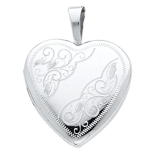 14K Gold Heart Locket Charm Pendant - Ioka Jewelry