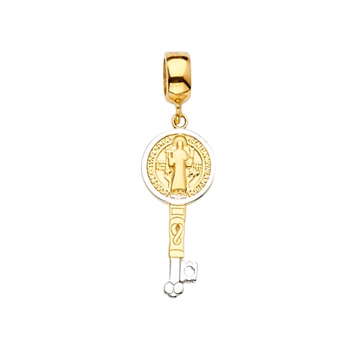 14K Gold San Benito Religious Pendant