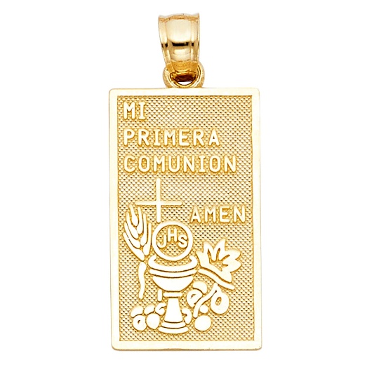 14K Gold Ioka Religious Communion Charm Pendant