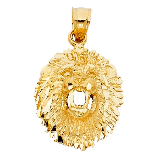 14K Gold Lion Charm Pendant