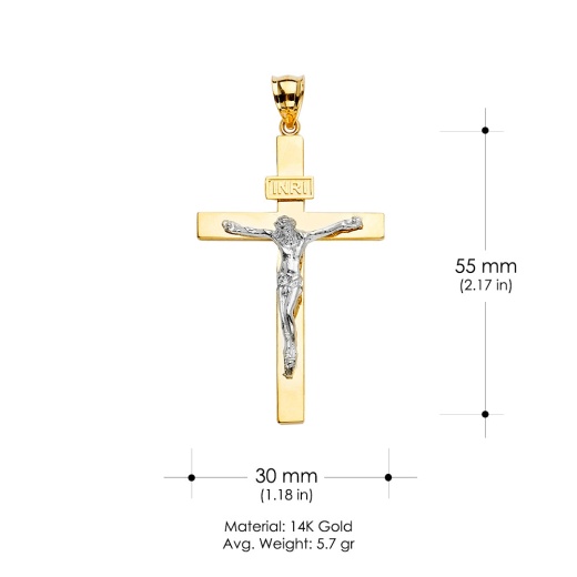 14K Gold Crucifix Cross Religious Pendant - Ioka Jewelry