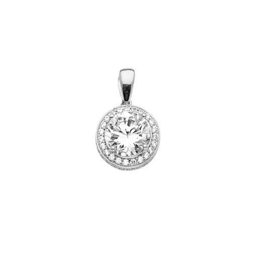 14K Gold Cz Charm Pendant
